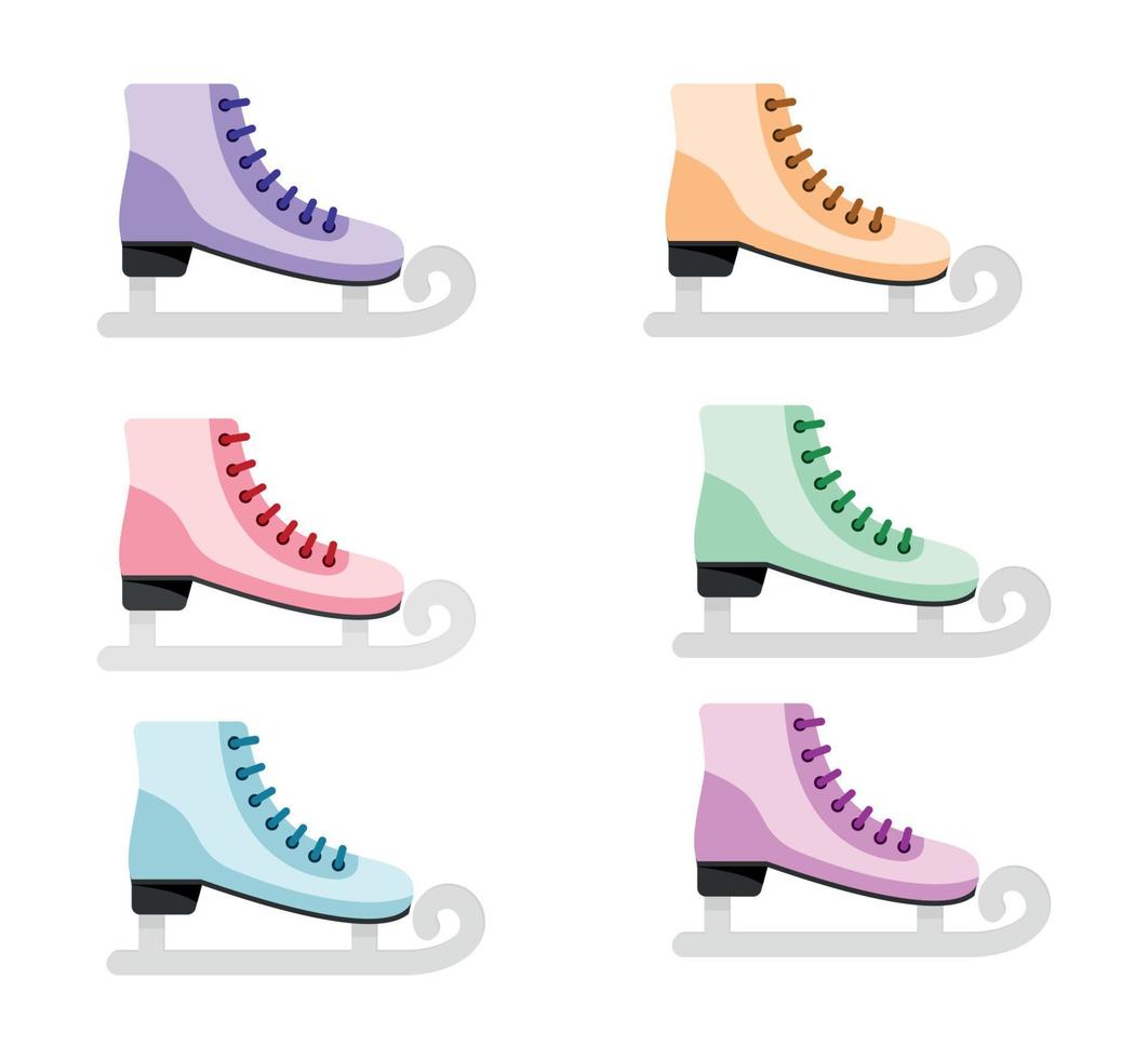 ilustración vectorial del icono de patines sobre fondo blanco vector