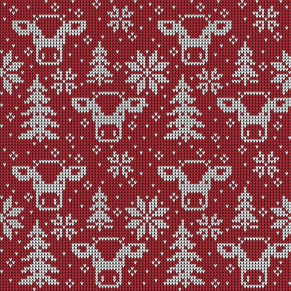 patrón de punto de navidad y año nuevo en vacas. diseño de suéter de punto de lana. papel de envolver papel estampado textil. eps 10 vector