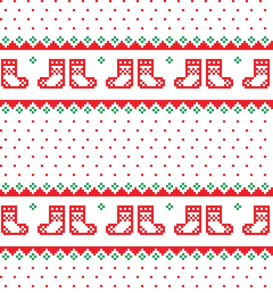 New Year s Christmas pattern pixel vector illustration eps