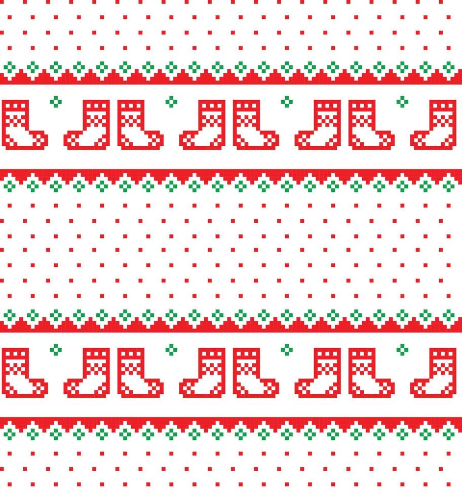 New Year s Christmas pattern pixel vector illustration eps