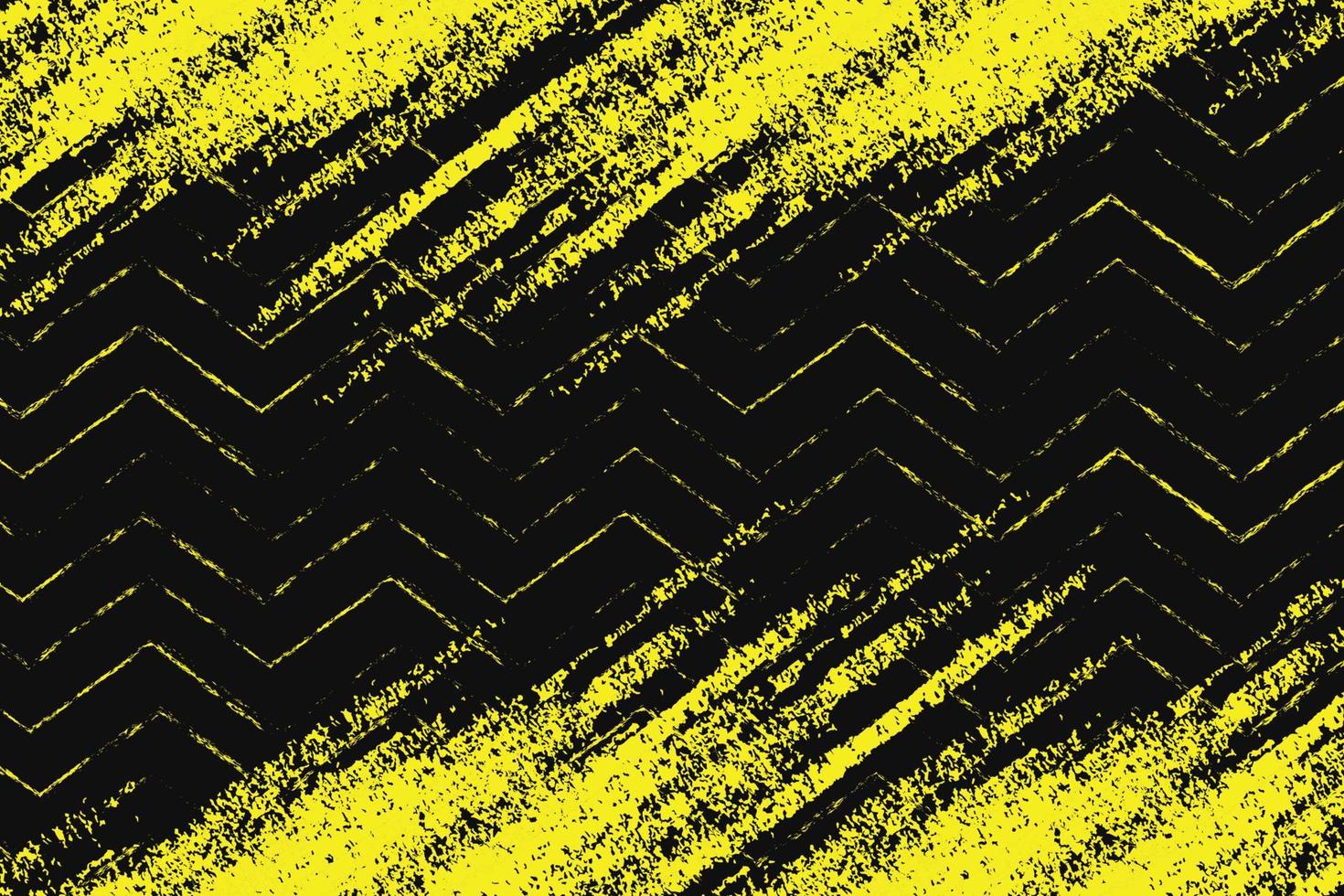 Abstract yellow and black grunge texture background with zigzag style vector