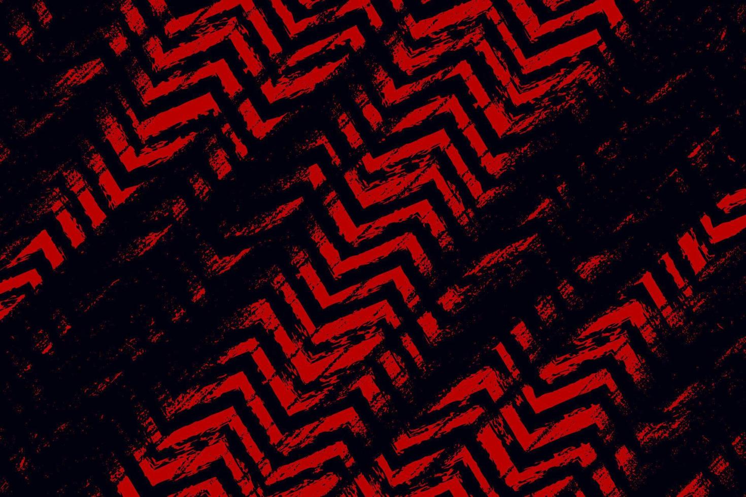 fondo de textura grunge rojo y negro abstracto con estilo zigzag vector