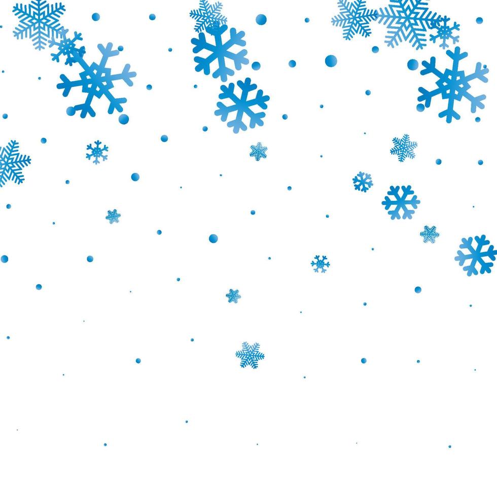 Christmas, Snowy background with light garlands, falling snow, snowflakes, snowdrift for winter and new year holidays. vector