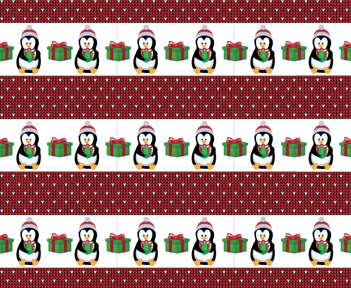 Knitted Christmas and New Year pattern esp 10 vector
