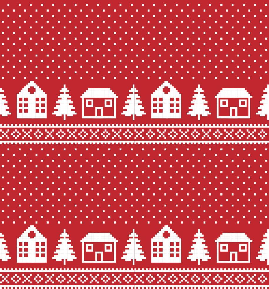 New Year s Christmas pattern pixel vector illustration eps