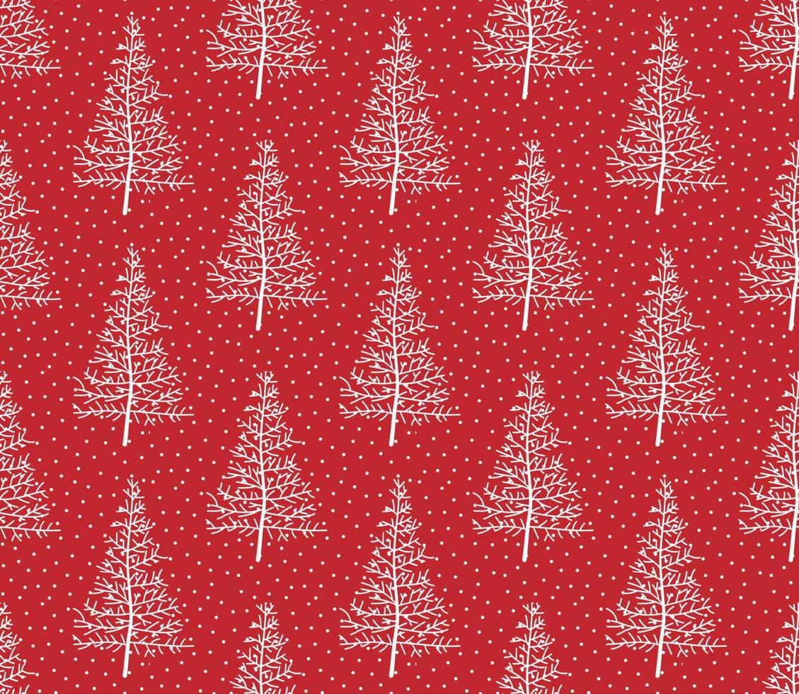 Vector festive Christmas or New Year seamless pattern in a Christmas tree.