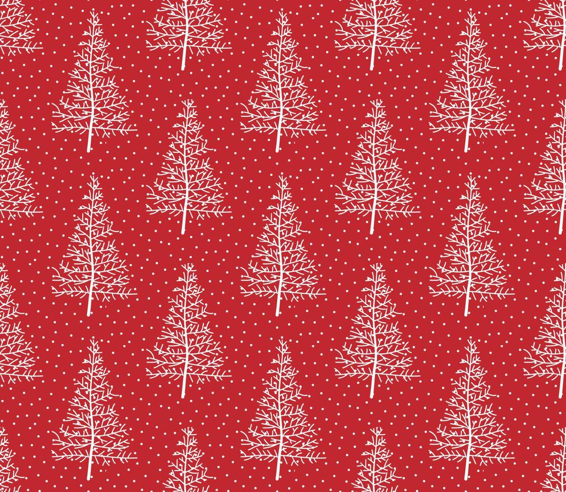 Vector festive Christmas or New Year seamless pattern in a Christmas tree.