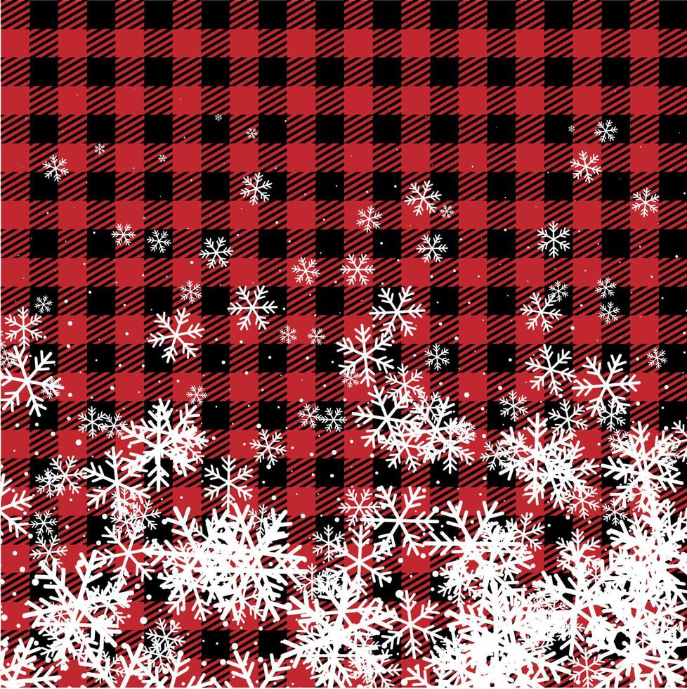 Christmas and New Year pattern at Buffalo Plaid. Festive background for design and print vector