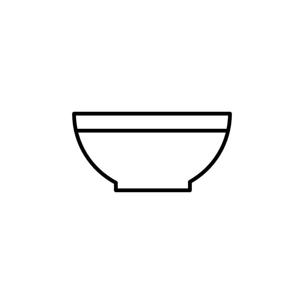Outline, simple vector bowl icon isolated on white background. 16089215