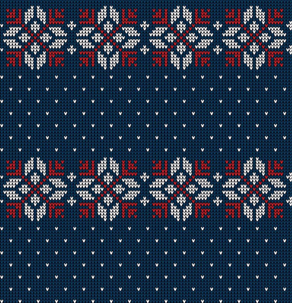 Knitted Christmas and New Year pattern vector