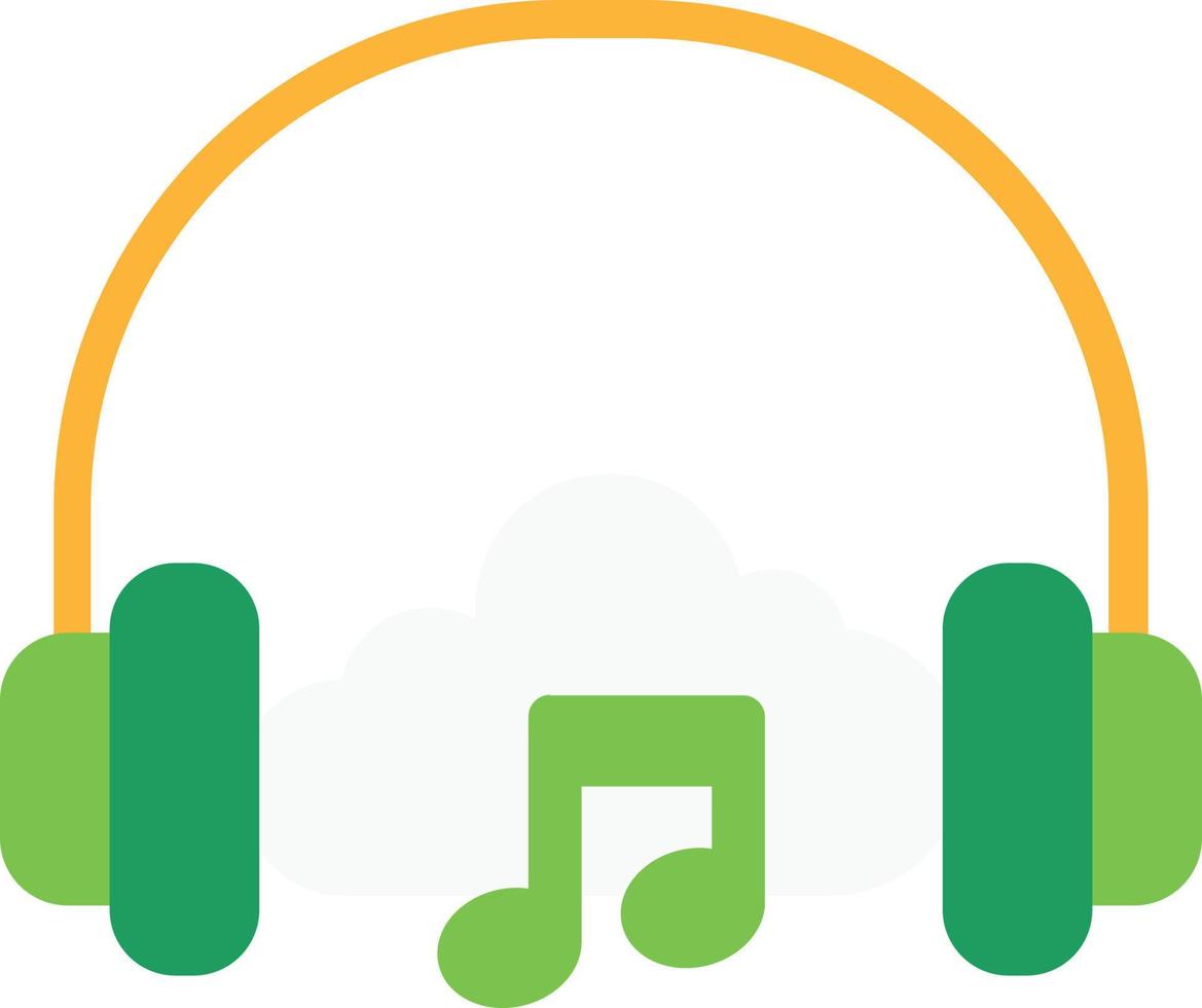 headphones cloud music vector