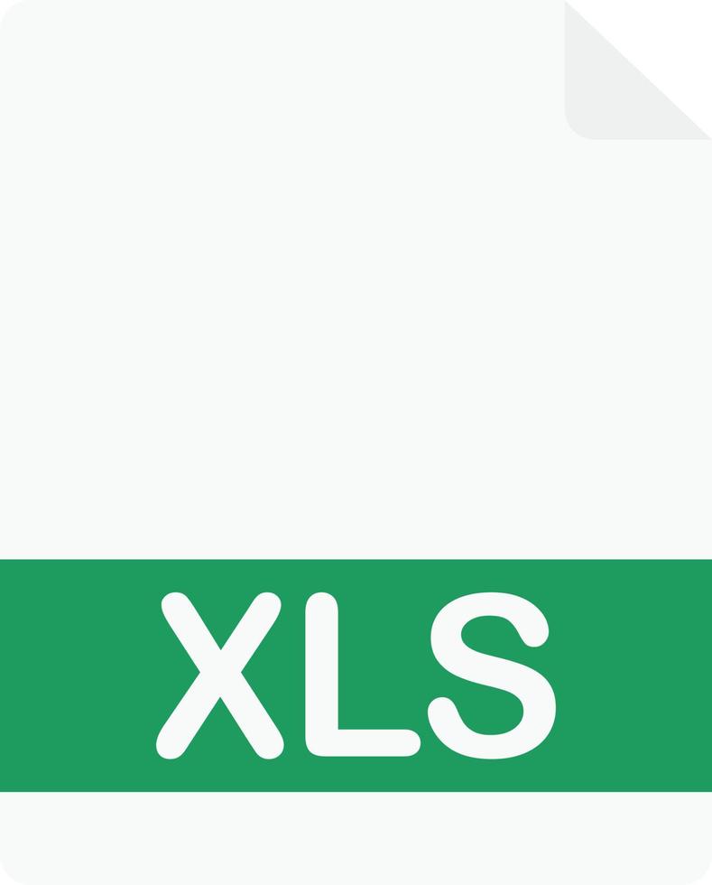 xls Document File Vector Flat Illustration