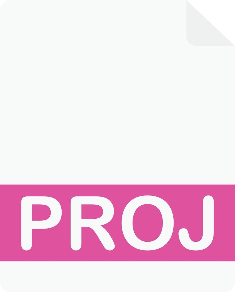 proj Document File Vector Flat Illustration