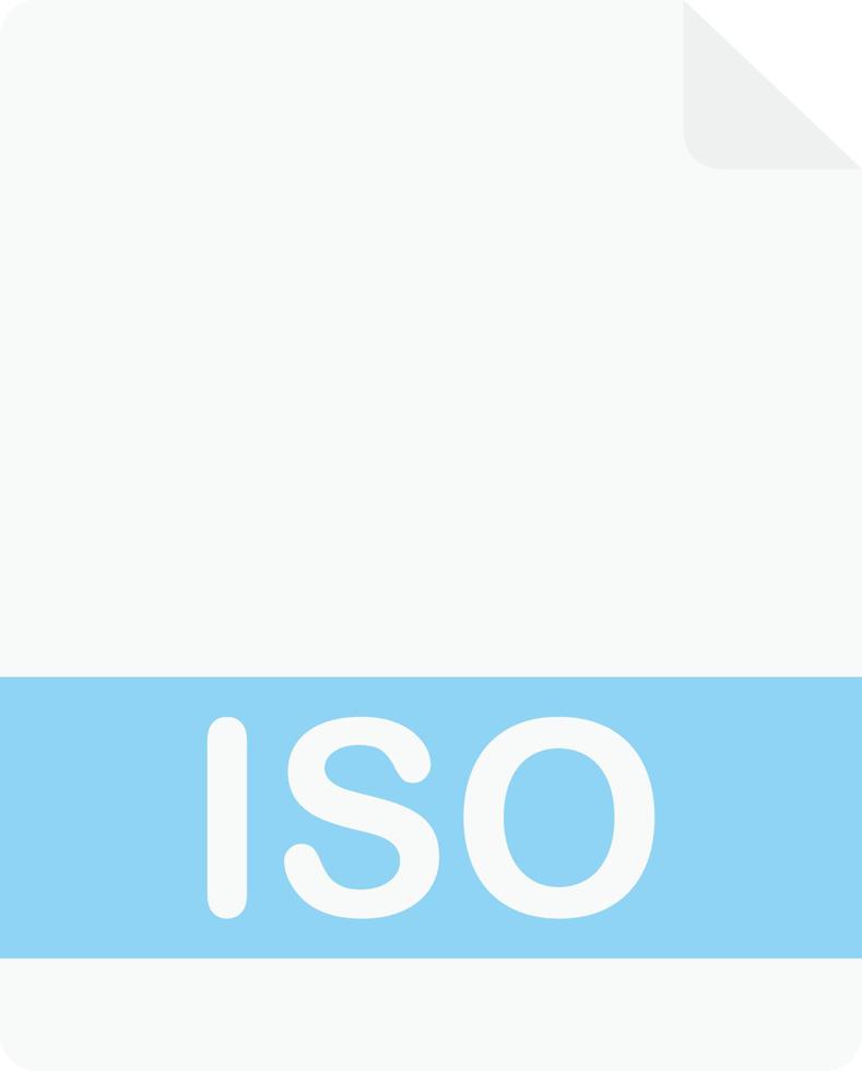 iso Document File Vector Flat Illustration