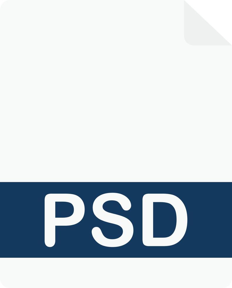 psd Document File Vector Flat Illustration