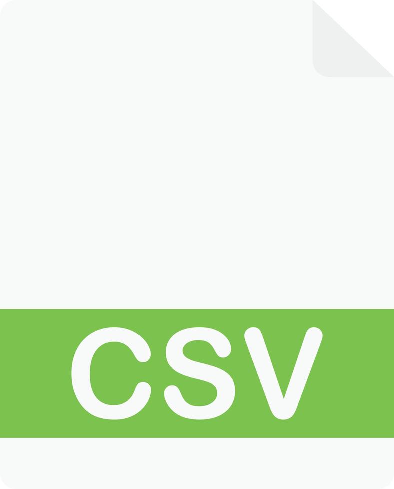 csv Document File Vector Flat Illustration