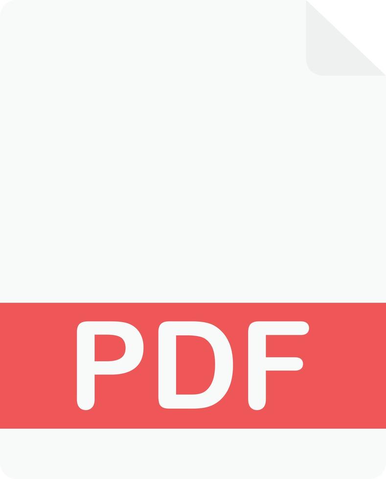 pdf Document File Vector Flat Illustration
