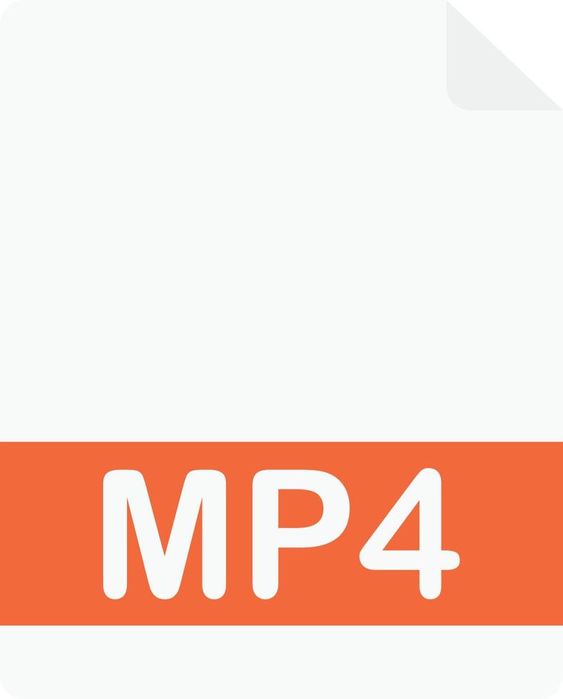 mp4 Document File Vector Flat Illustration