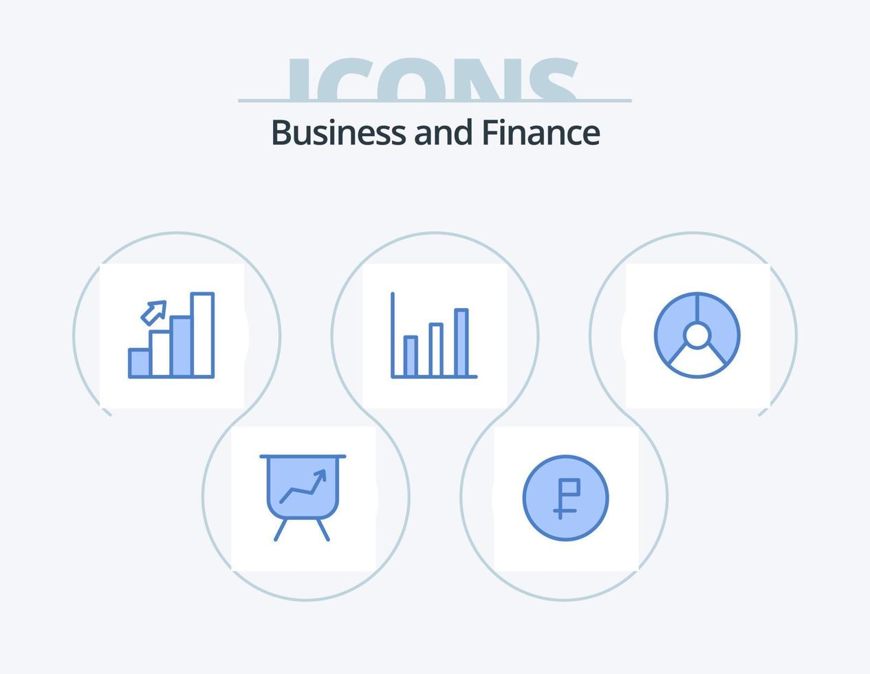 Finance Blue Icon Pack 5 Icon Design. finance. business. business. up. finance vector