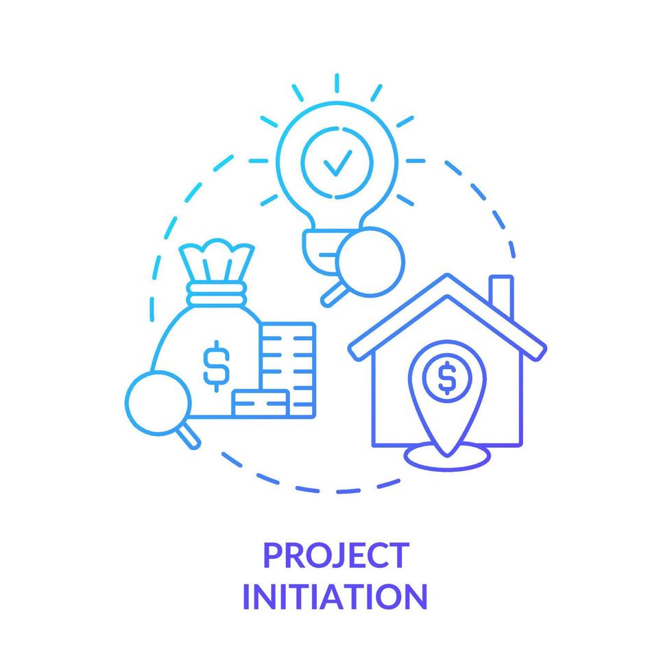 Project Initiation Blue Gradient Concept Icon 16089710 Vector Art At project-initiation-blue-gradient-concept-icon-16089710-vector-art-at