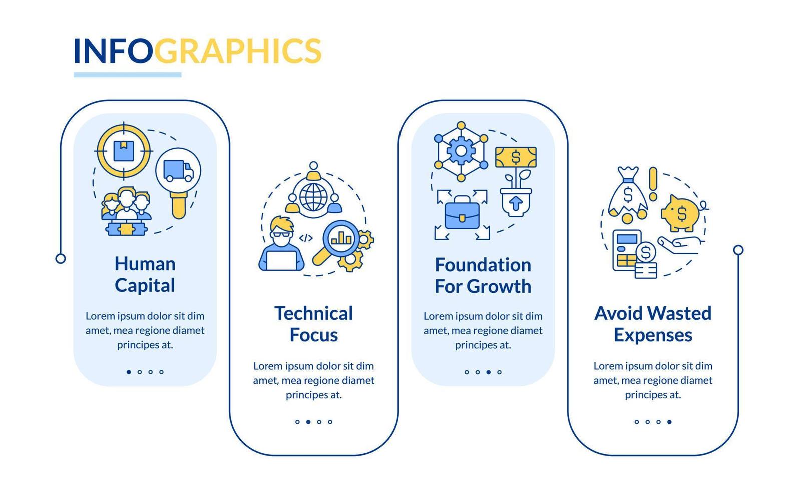 IT consulting for startups rectangle infographic template vector