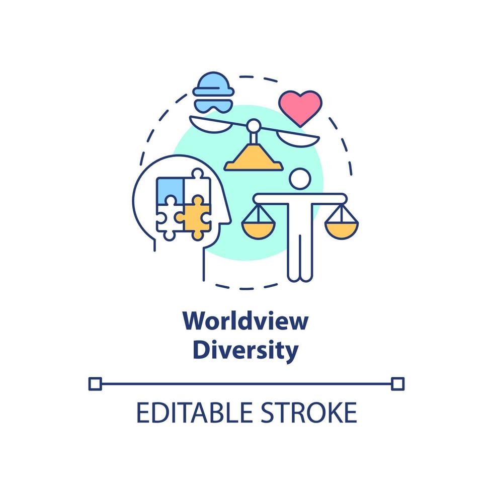 Worldview diversity concept icon vector