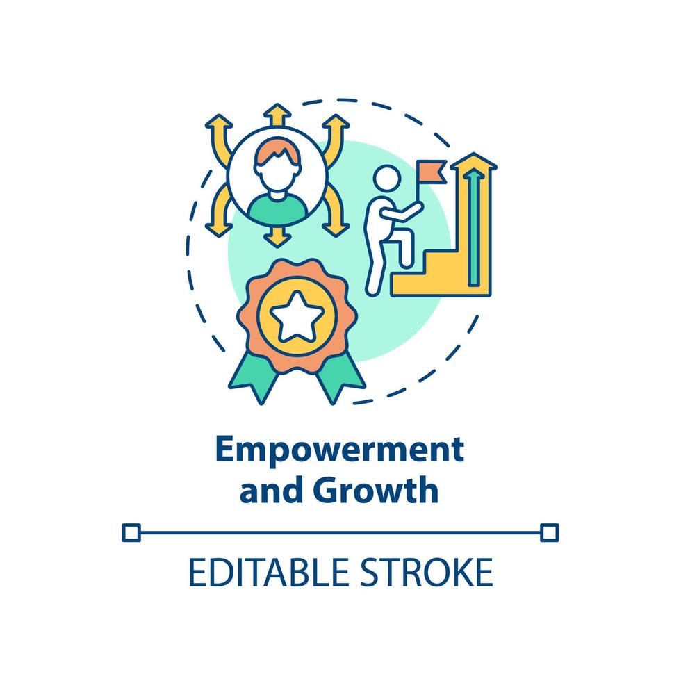 Empowerment and growth concept icon vector