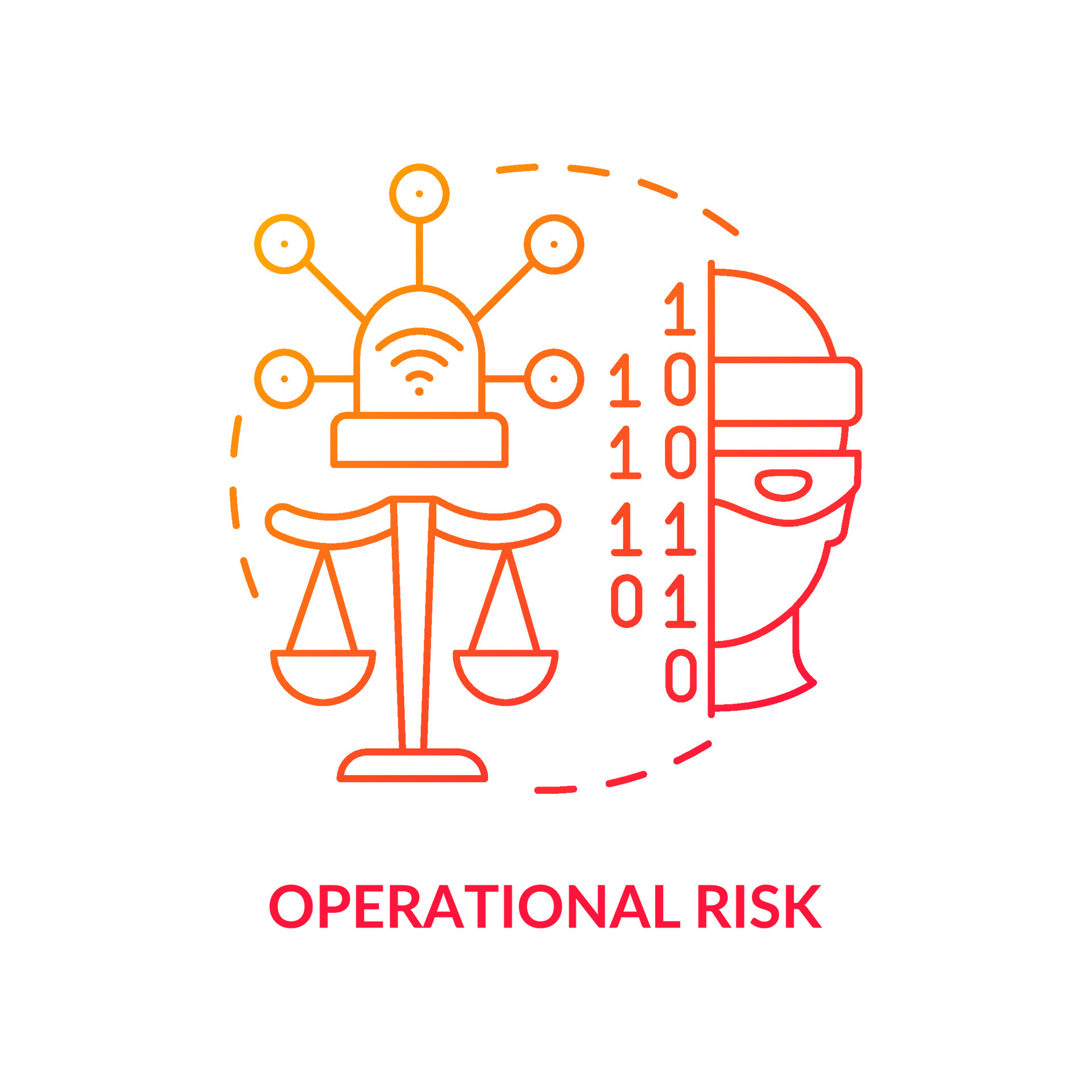 Operational risk red gradient concept icon 16090086 Vector Art at Vecteezy