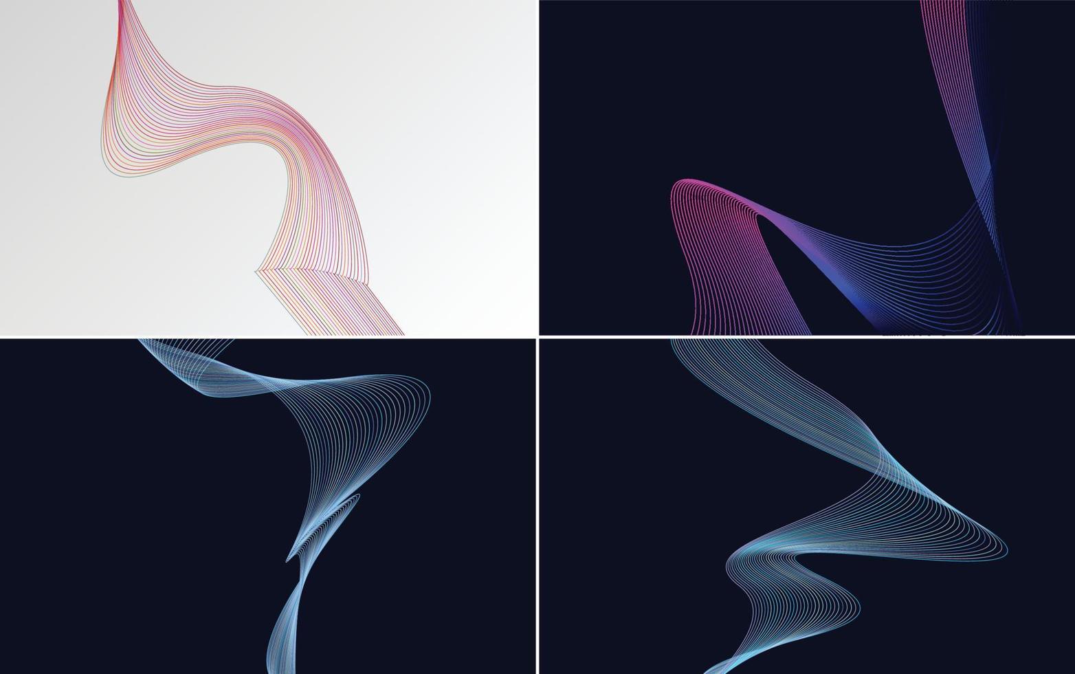 modern wave curve abstract presentation background Pack vector