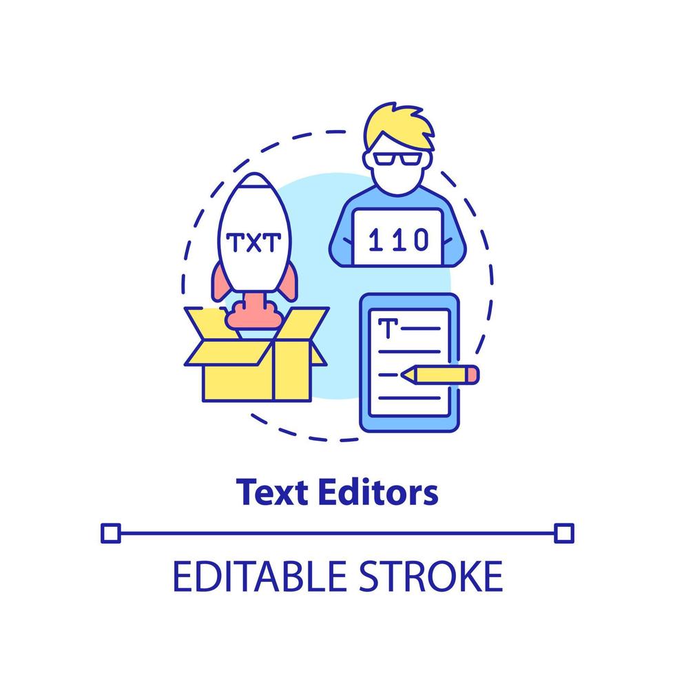 Text editors concept icon 16090213 Vector Art at Vecteezy