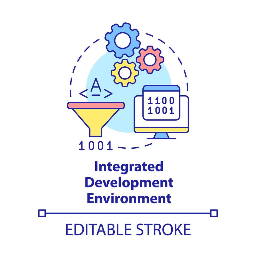 Integrated development environment concept icon vector