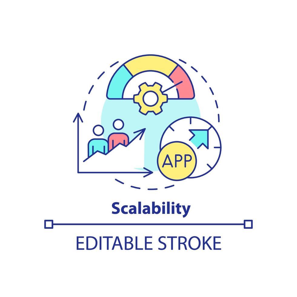 Scalability concept icon vector