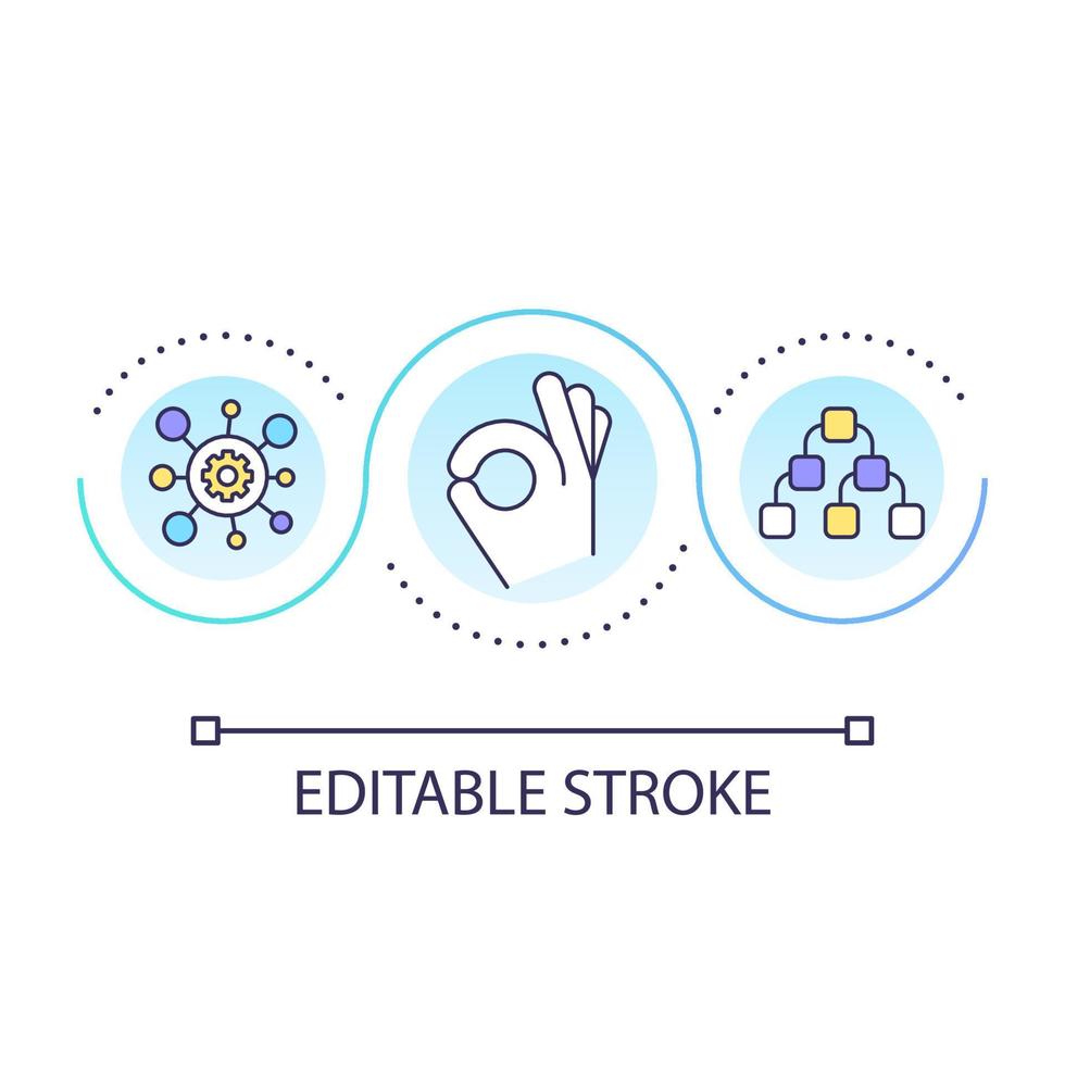 Optimize work process loop concept icon vector