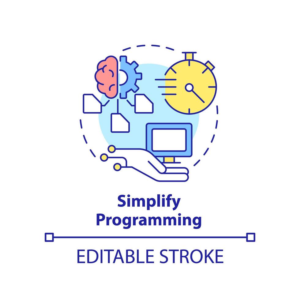 Simplify programming concept icon 16090289 Vector Art at Vecteezy
