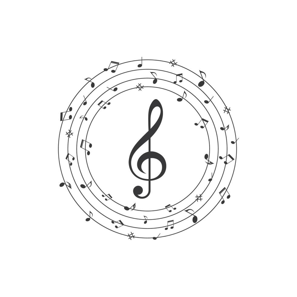 Music sheet note vector icon illustration