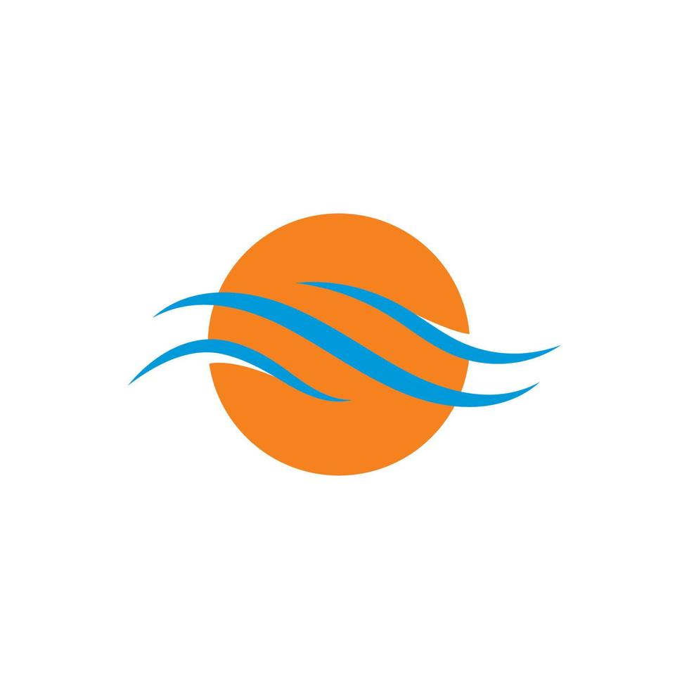 Water Wave Logo Template. vector Icon illustration