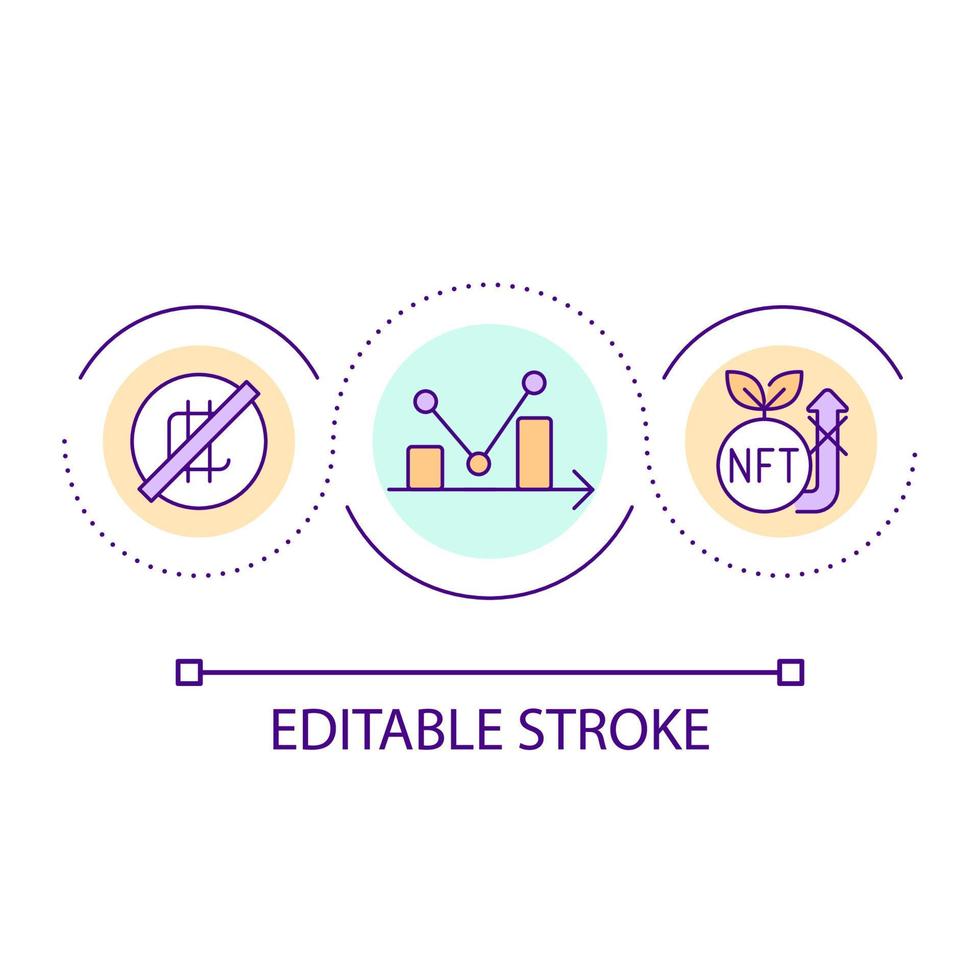 Potential money loss loop concept icon vector