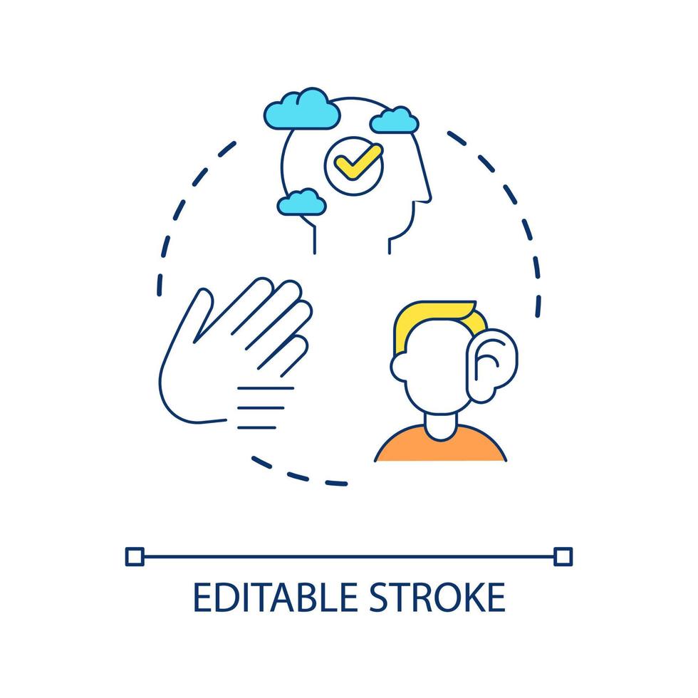 Nonverbal communication concept icon vector