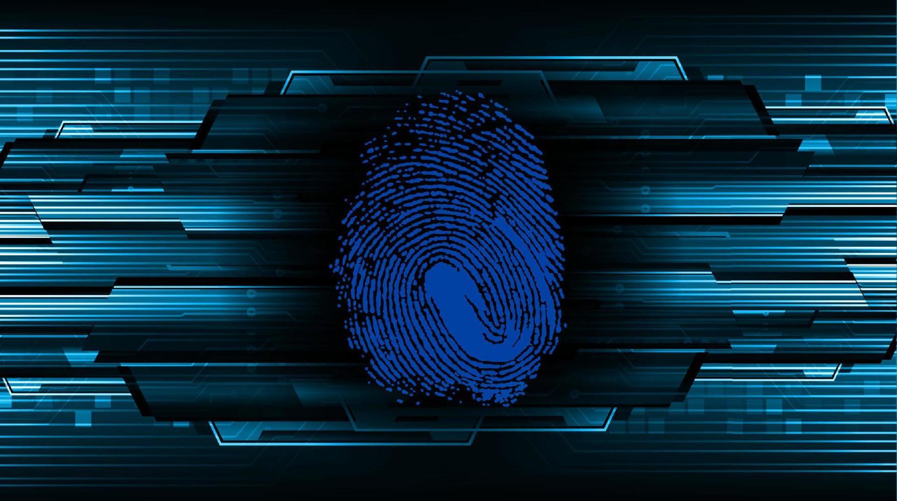 Modern Technology Background with finger print vector