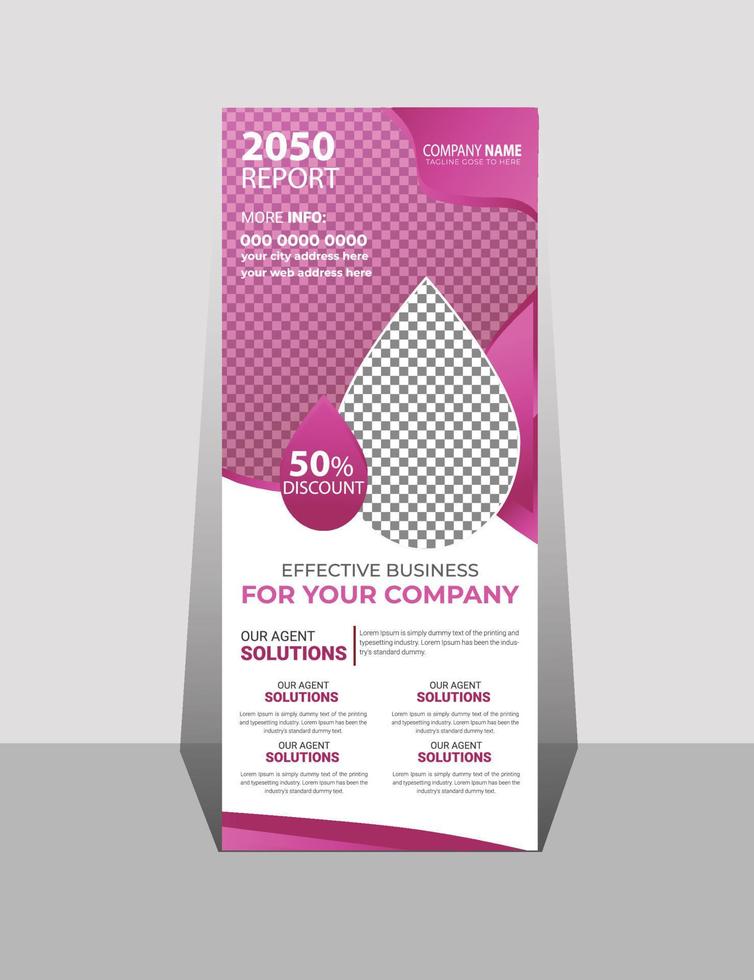 Minimal business rollup banner design template vector