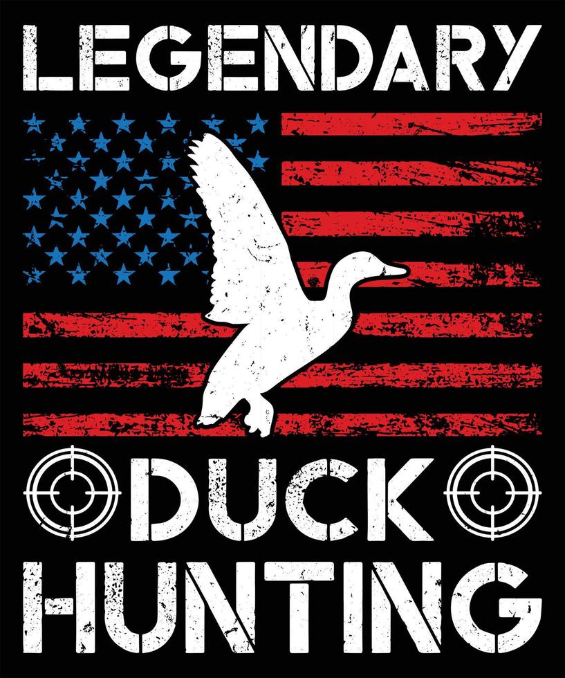 Legendary Duck Hunting Graphic T-shirt Illustration vector