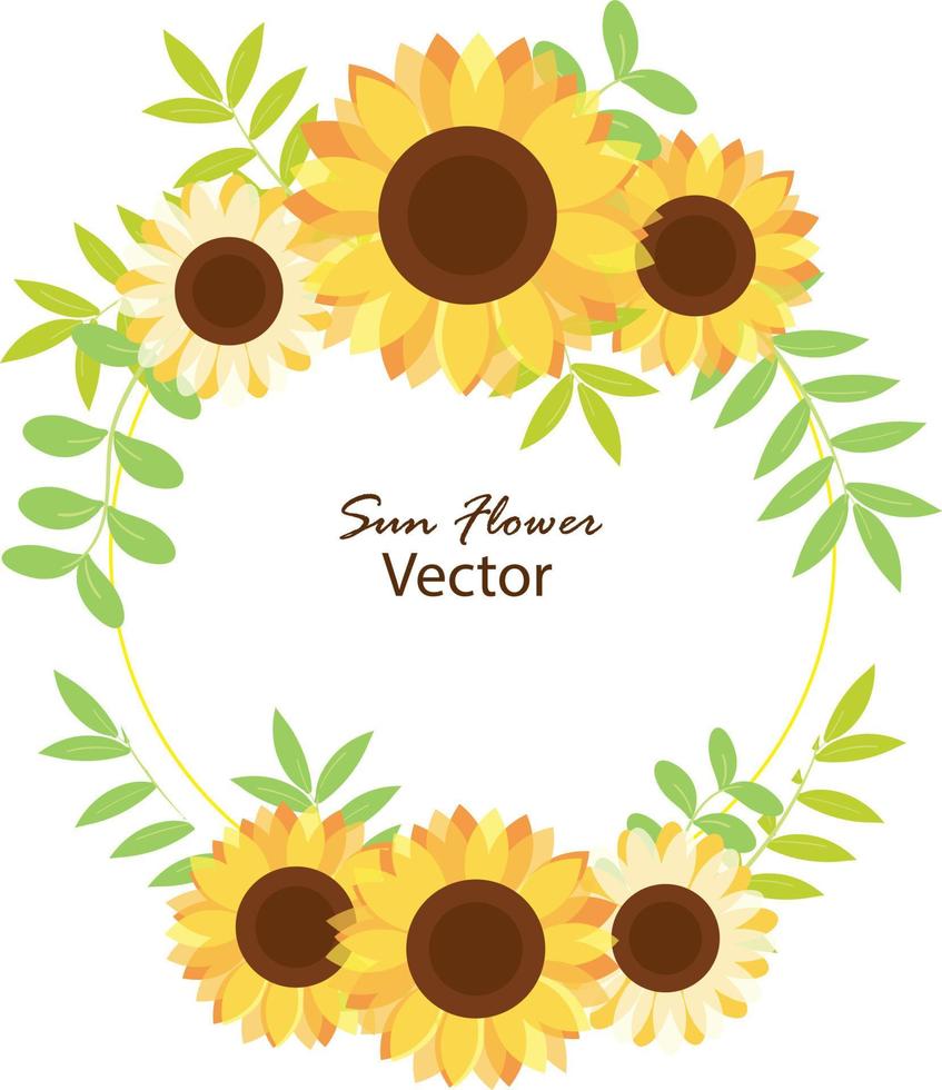 Frame of the sunflower vector