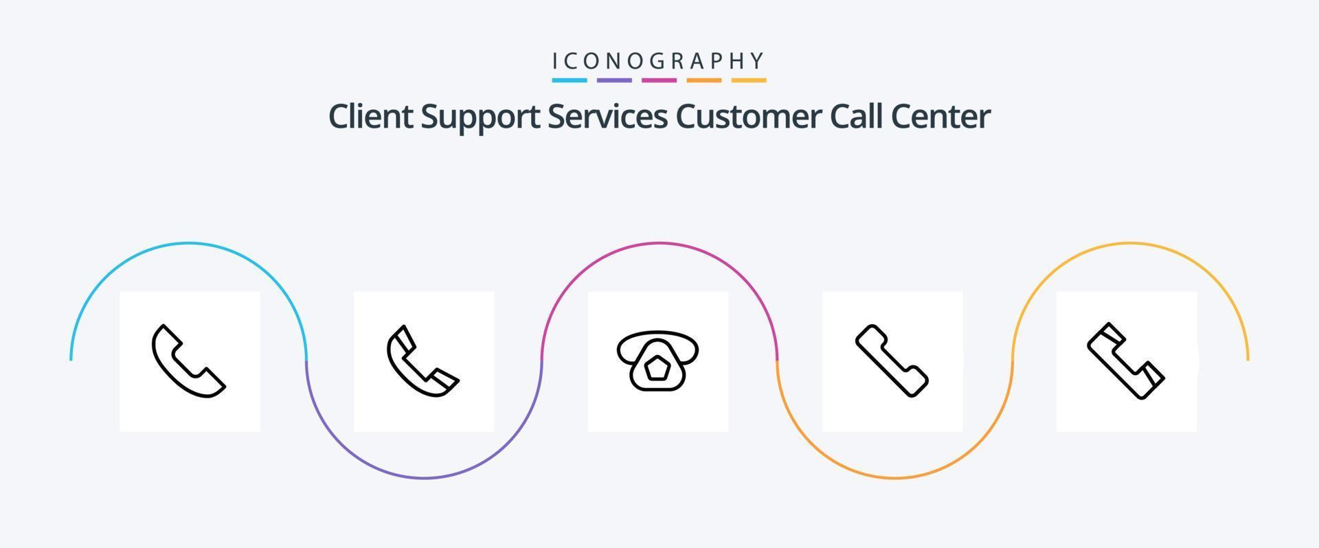 Call Line 5 Icon Pack Including phone. call. mobile. mobile. telephone vector
