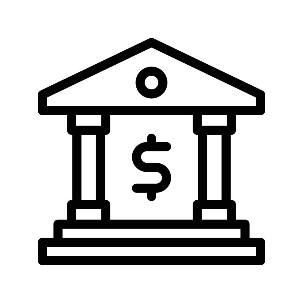 ilustración de vector de banco en un fondo. símbolos de calidad premium. iconos vectoriales para concepto y diseño gráfico.