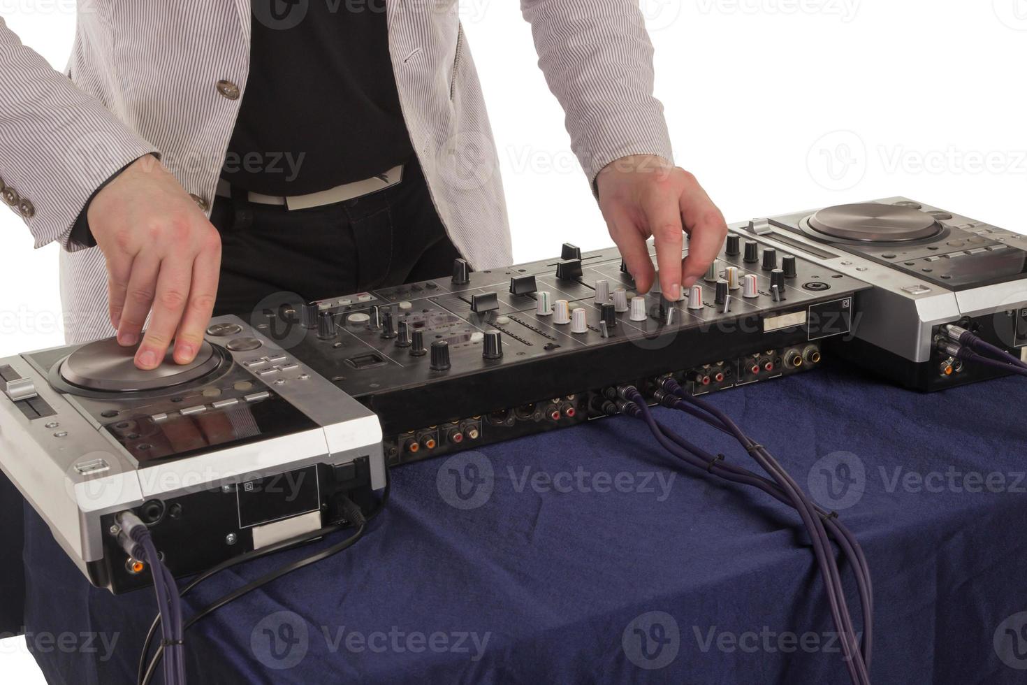 DJ with the mixer photo