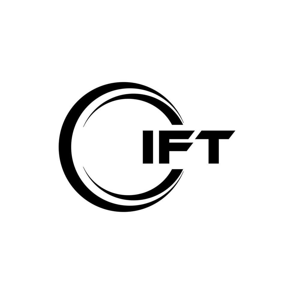 IFT letter logo design in illustration. Vector logo, calligraphy designs for logo, Poster, Invitation, etc.
