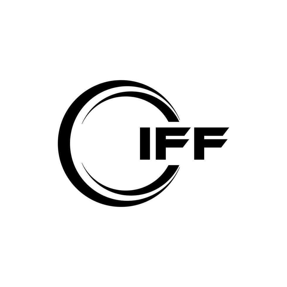 IFF letter logo design in illustration. Vector logo, calligraphy designs for logo, Poster, Invitation, etc.