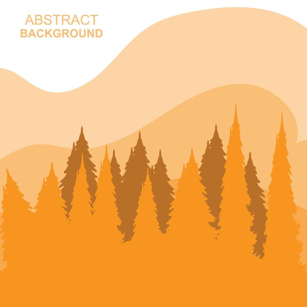 Abstract Forest Mountains Vector Illustration Background Design