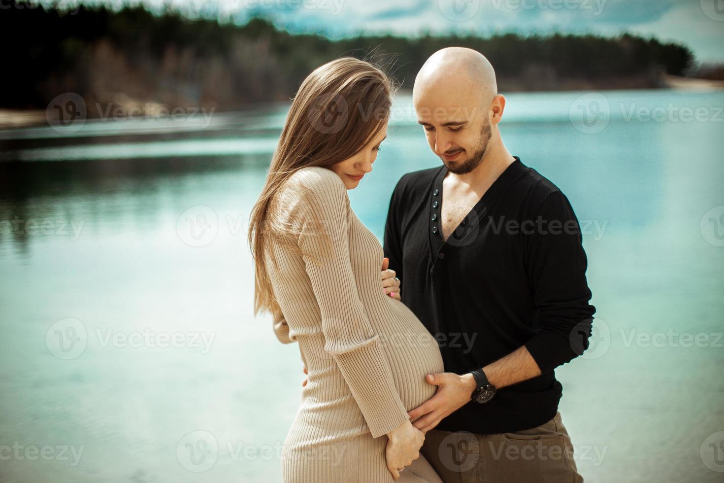 Lovely young future parents photo