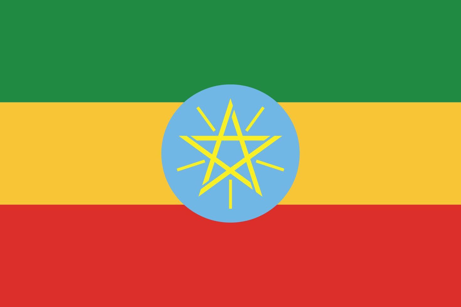 ethiopian flag design vector